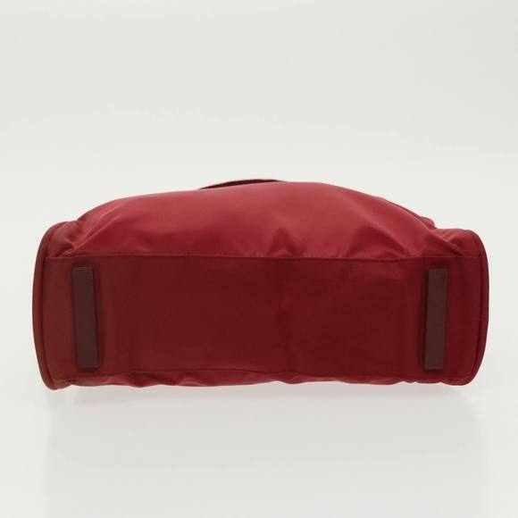 PRADA Hand Bag Nylon Red Silver Auth 98359 - Picture 5 of 16